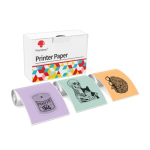 Papier Phomemo 53 mm oranžový / zelený / fialový samolepiaci s výdržou 20 rokov, 3 rolky